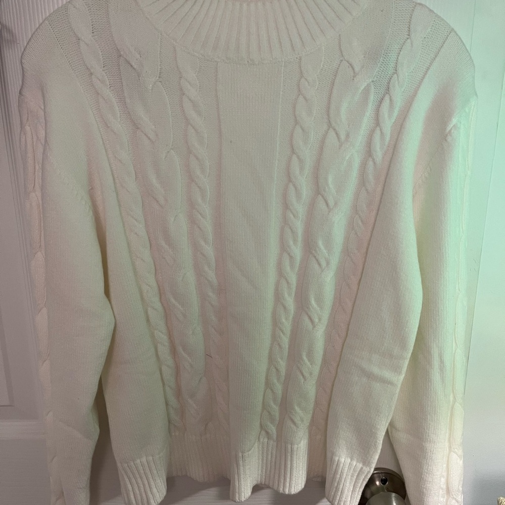 Women's Cable Knit Sweater - Cream